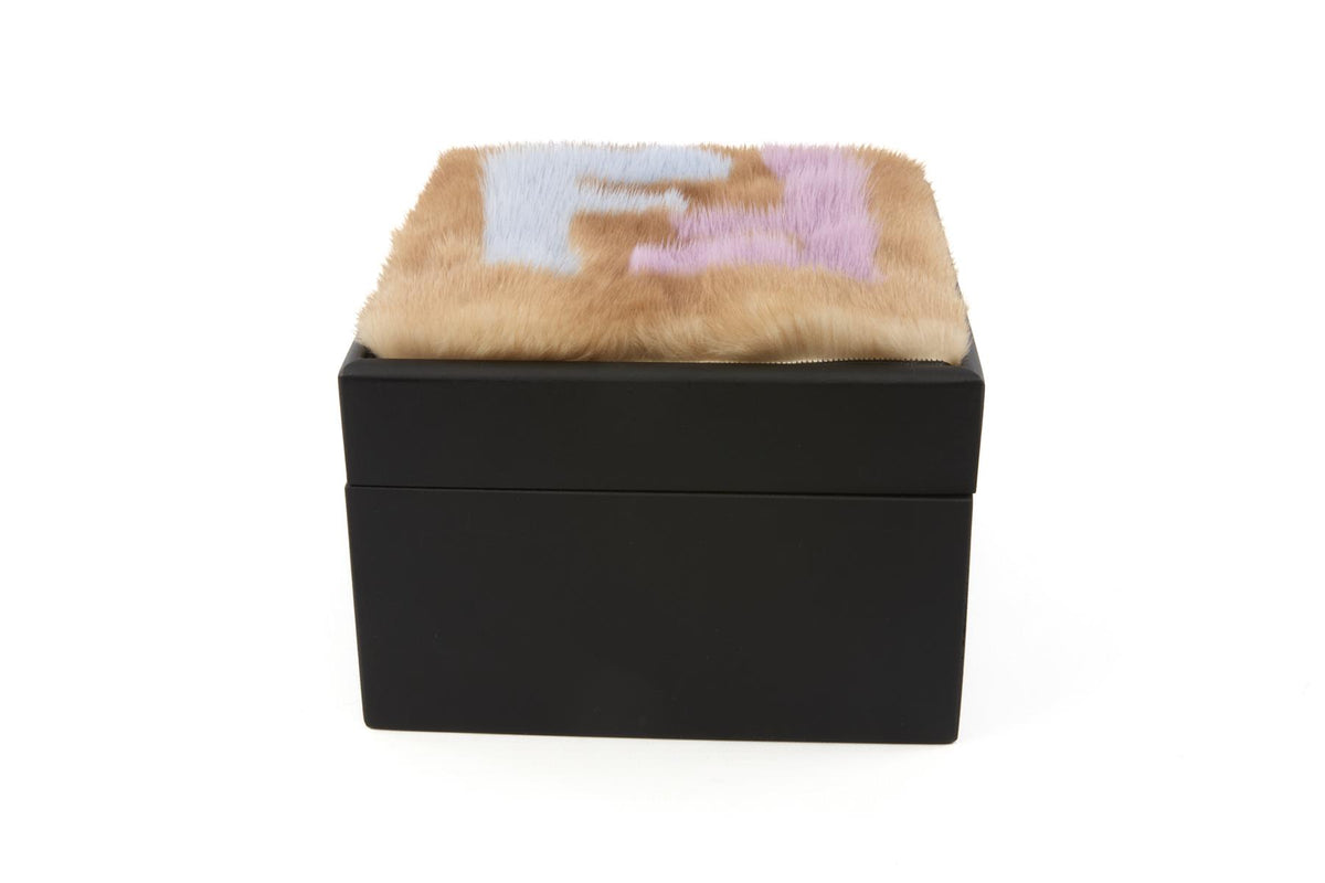 FENDI BLACK MINK FUR TRINKET BOX