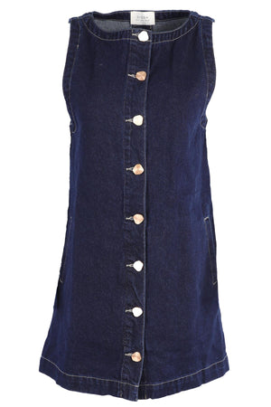 DISSH NAVY DENIM MINI DRESS AU 8 UK 8