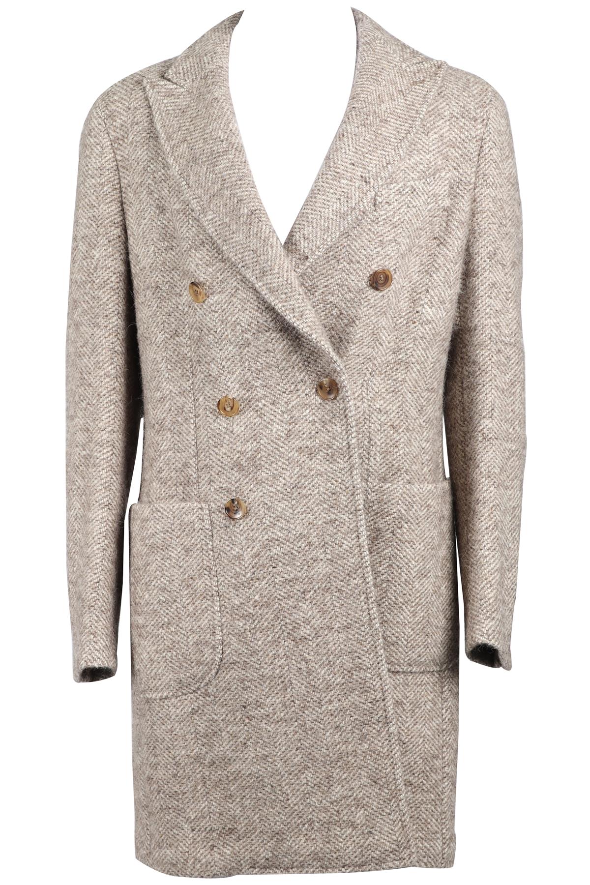 ETRO BROWN MEN'S WOOL COAT IT 52 UK 42