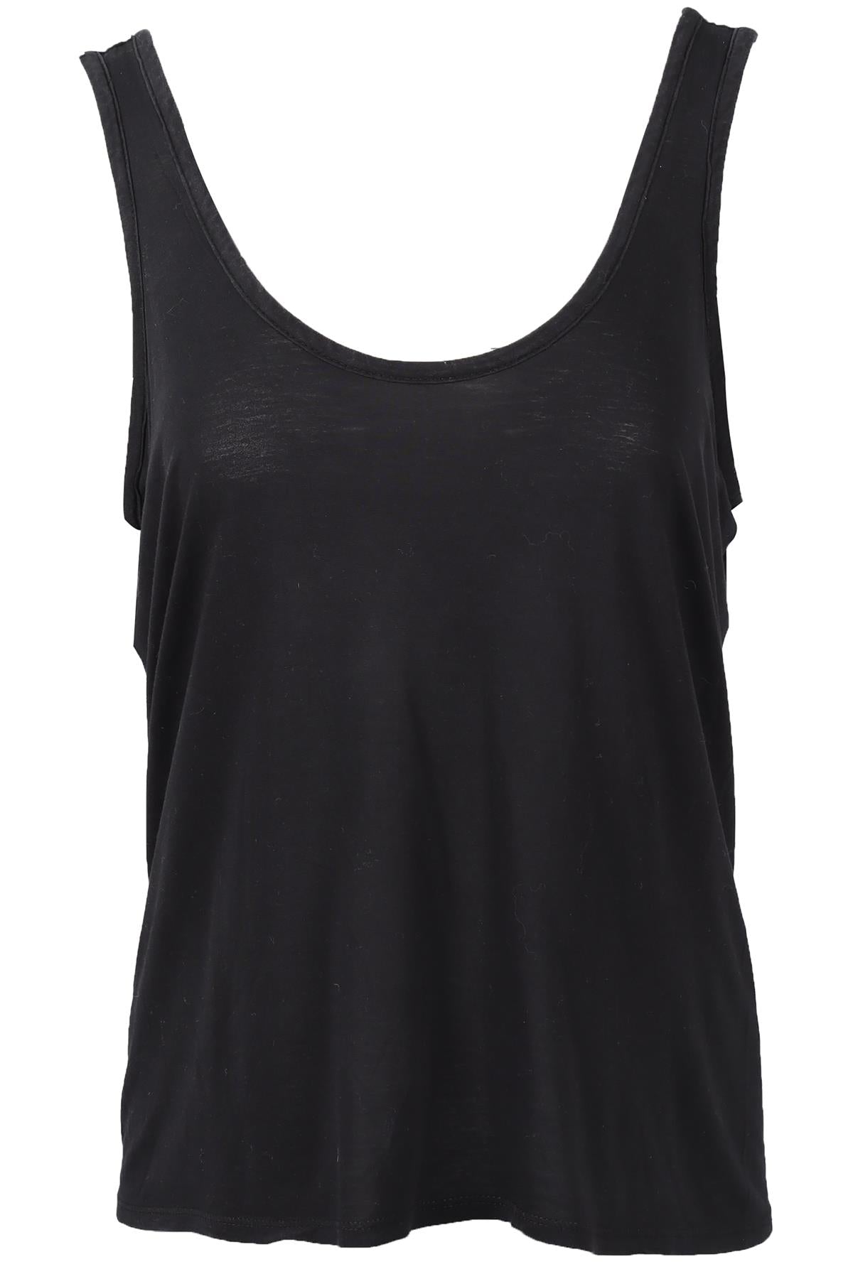 THE ROW BLACK COTTON TOP SMALL