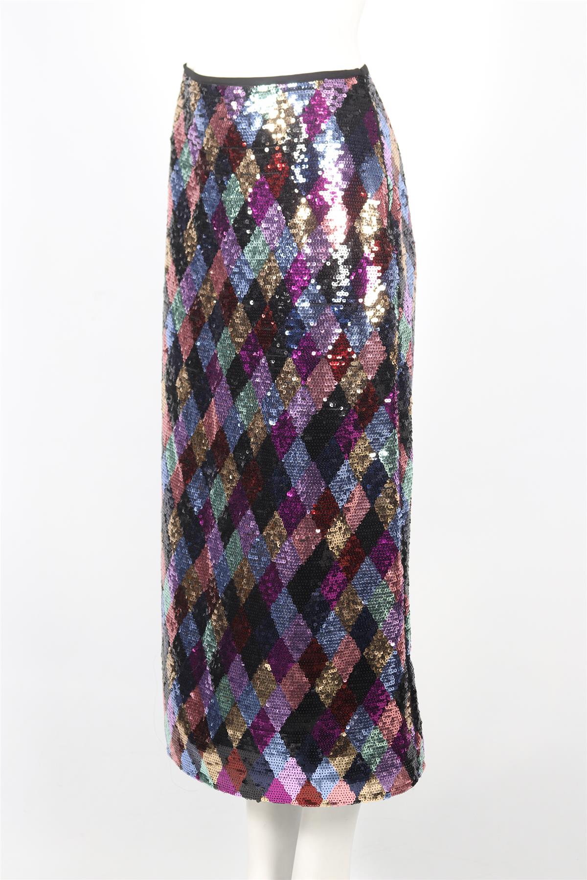RIXO SEQUIN MIDI SKIRT UK 14