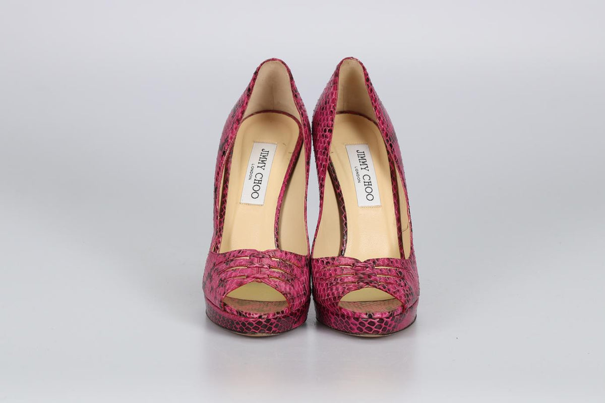 JIMMY CHOO SNAKESKIN PUMPS EU 38.5 UK 5.5 US 8.5