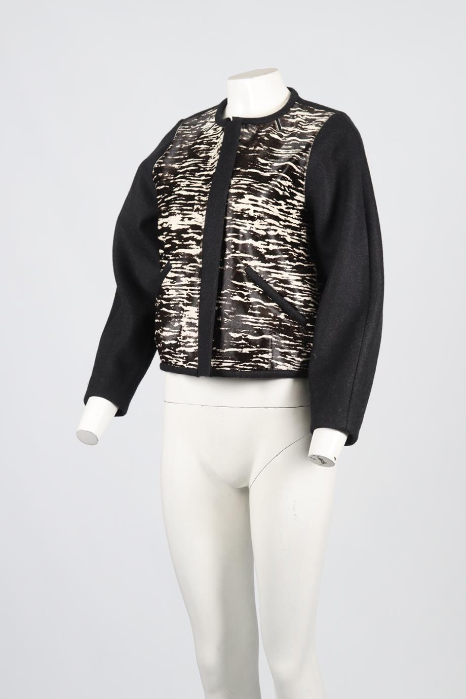 ISABEL MARANT CALF HAIR AND WOOL JACKET FR 38 UK 10
