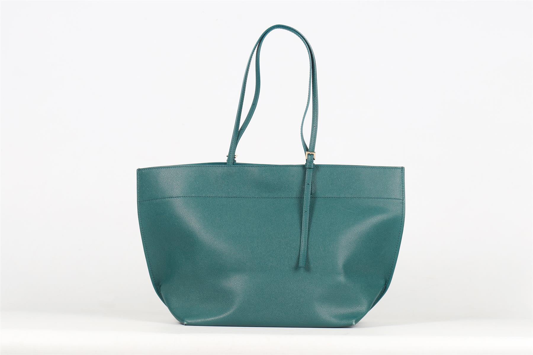 GIANFRANCO LOTTI GREEN LEATHER TOTE BAG