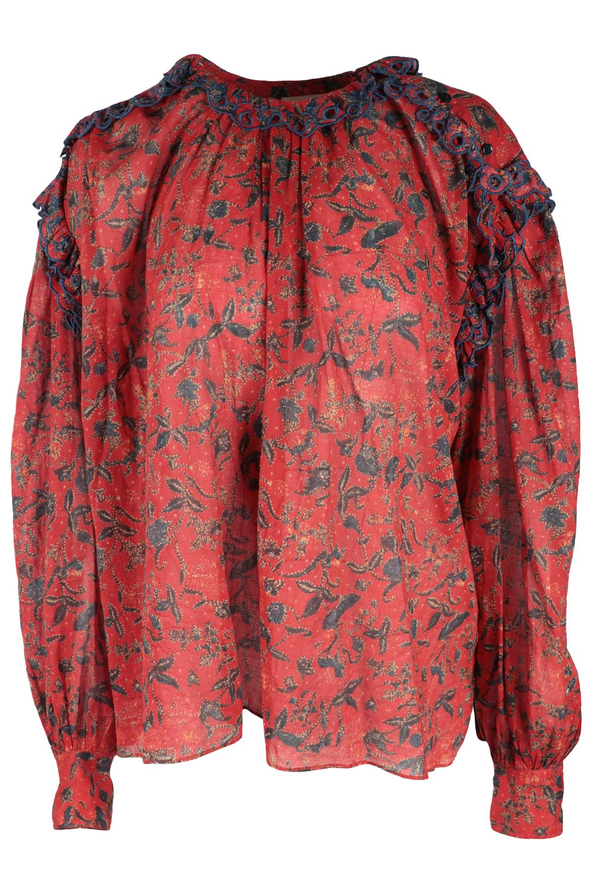 ISABEL MARANT ÉTOILE RED COTTON TOP FR 40 UK 12