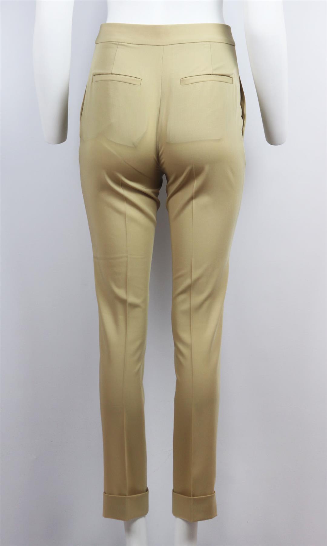 STELLA MCCARTNEY WOOL TWILL STRAIGHT LEG PANTS IT 38 UK 6