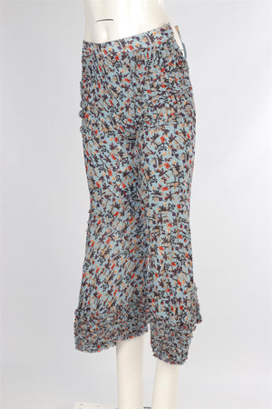 CHLOÉ BLUE CREPE FLARED PANTS FR 34 UK 6