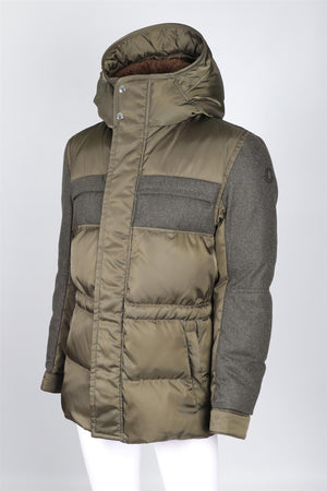 MONCLER GREEN MEN'S PADDED DOWN JACKET LARGE