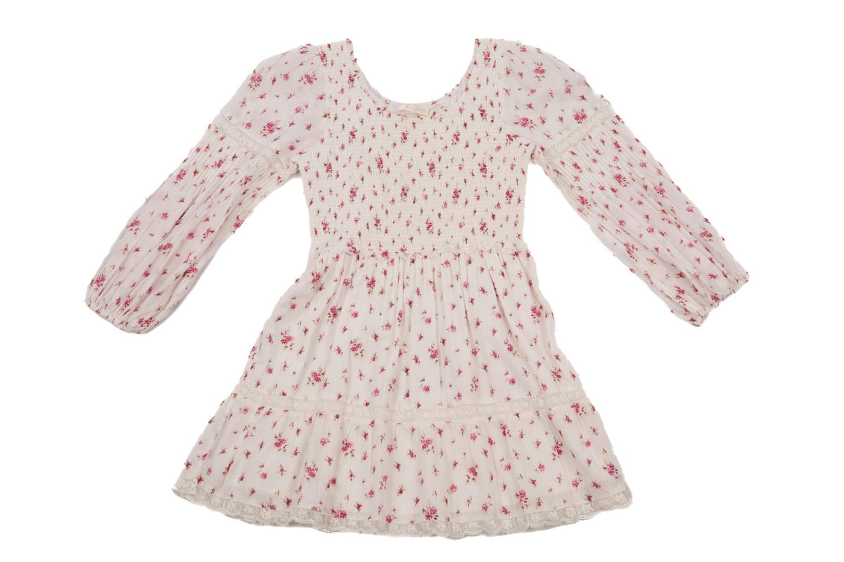 LOVESHACKFANCY WHITE KIDS GIRLS DRESS 12 YEARS