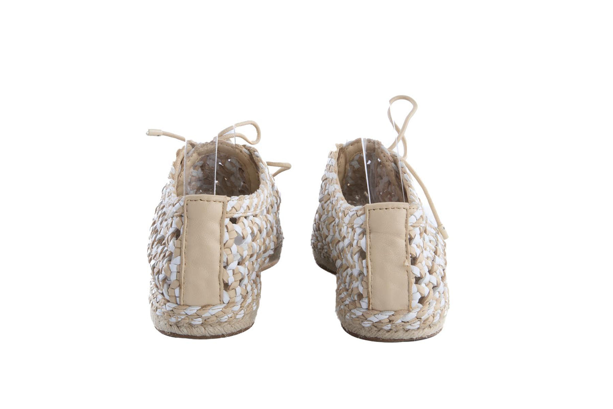 ZIMMERMANN BEIGE LEATHER ESPADRILLES EU 38 UK 5 US 8