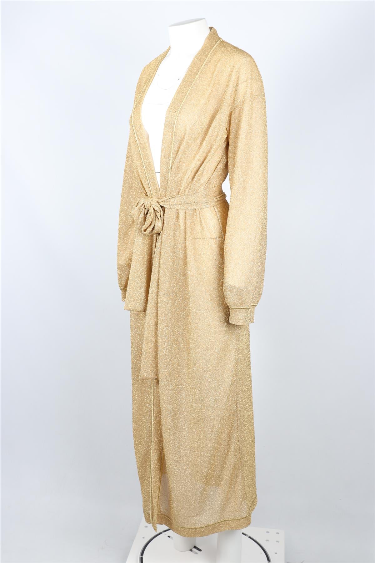 OSÉREE GOLD BELTED KNIT ROBE ONE SIZE