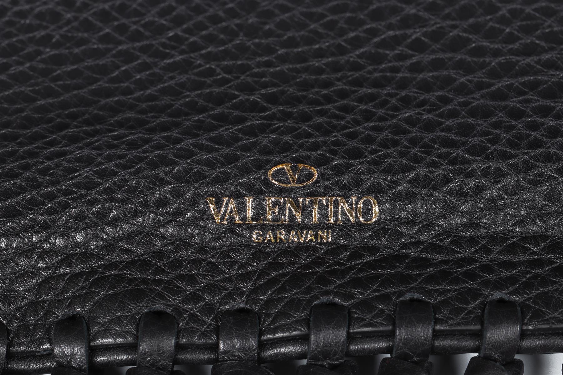 VALENTINO GARAVANI BLACK LEATHER CLUTCH