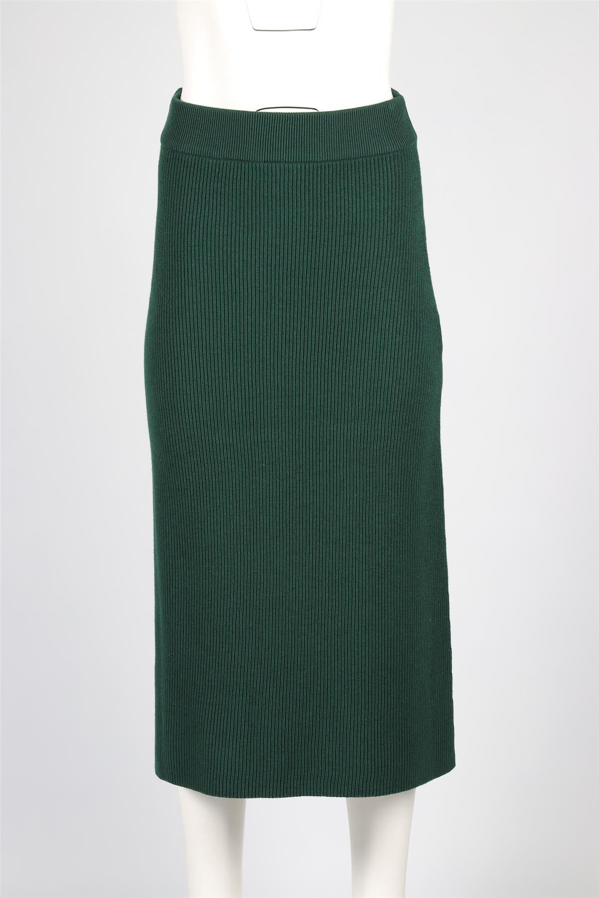 SEZANE GREEN WOOL SKIRT MEDIUM