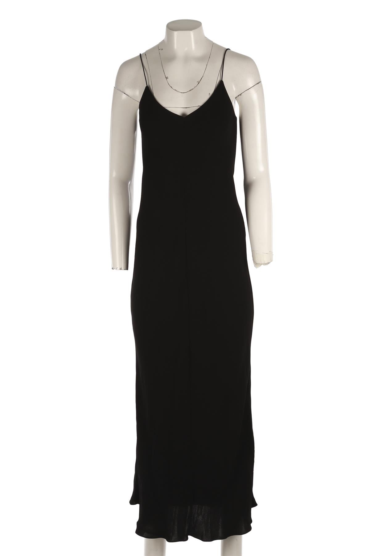 THE ROW BLACK CREPE MAXI DRESS US 2 UK 6