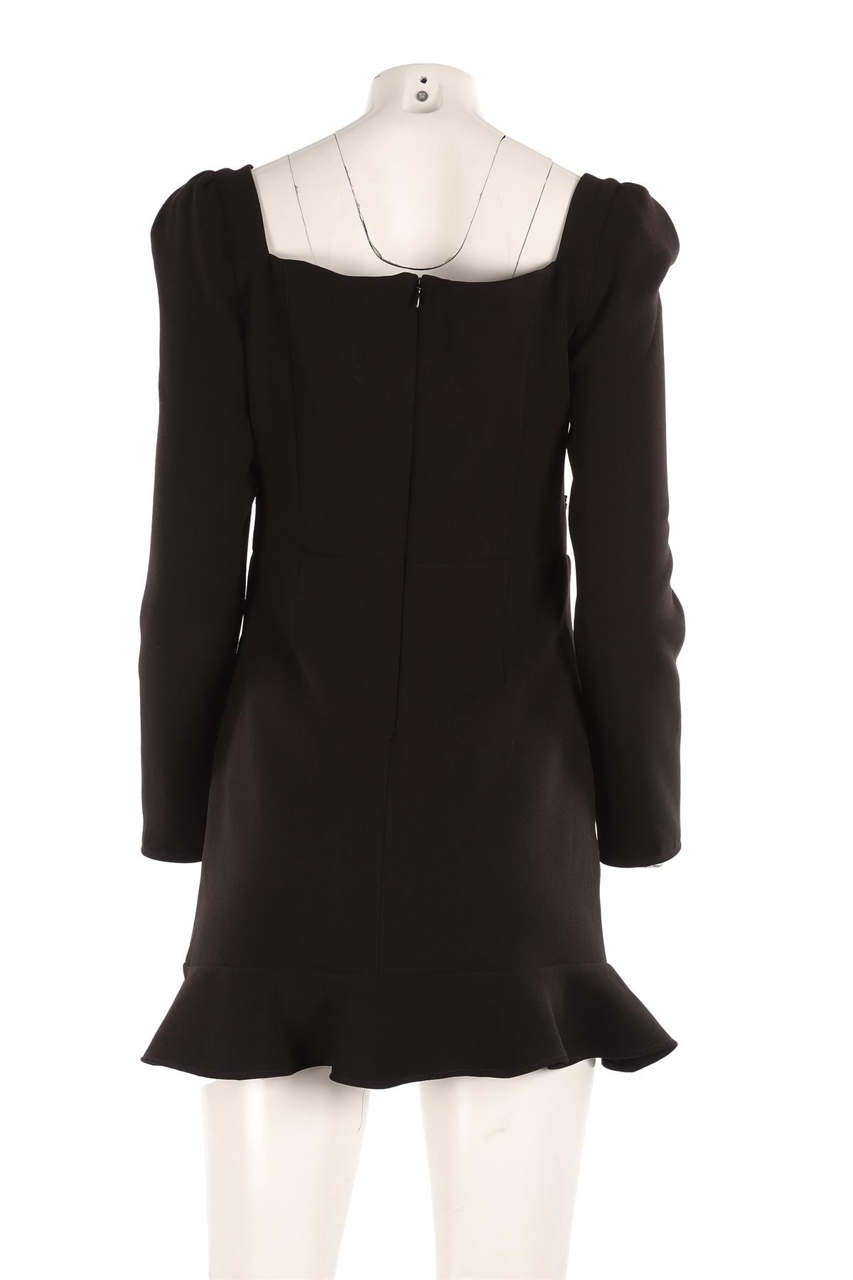 SELF-PORTRAIT BLACK KNIT MINI DRESS UK 14