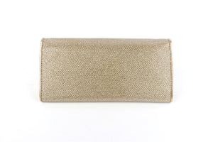 JIMMY CHOO GOLD FABRIC CLUTCH