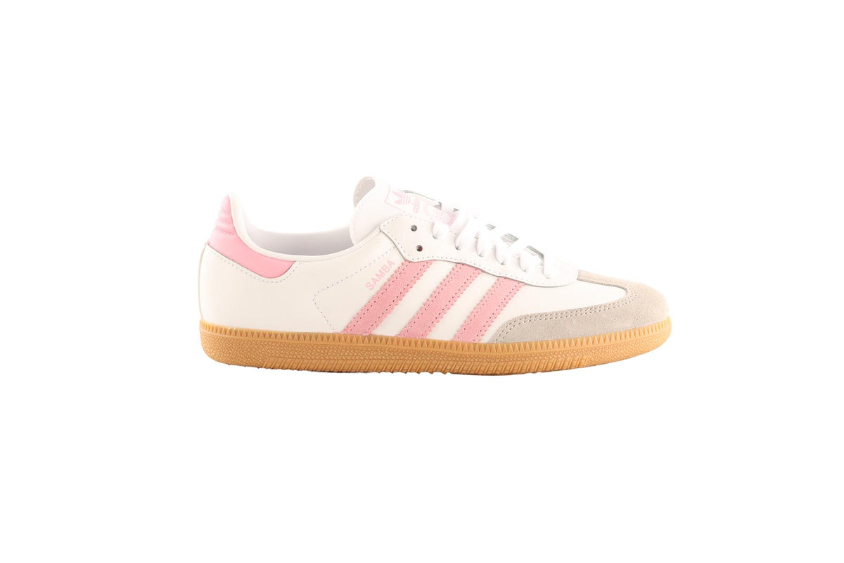ADIDAS WHITE SAMBA CLOUD WHITE/ LIGHT PINK/ GUM SNEAKERS EU 37 1/3 UK 4.5 US 5