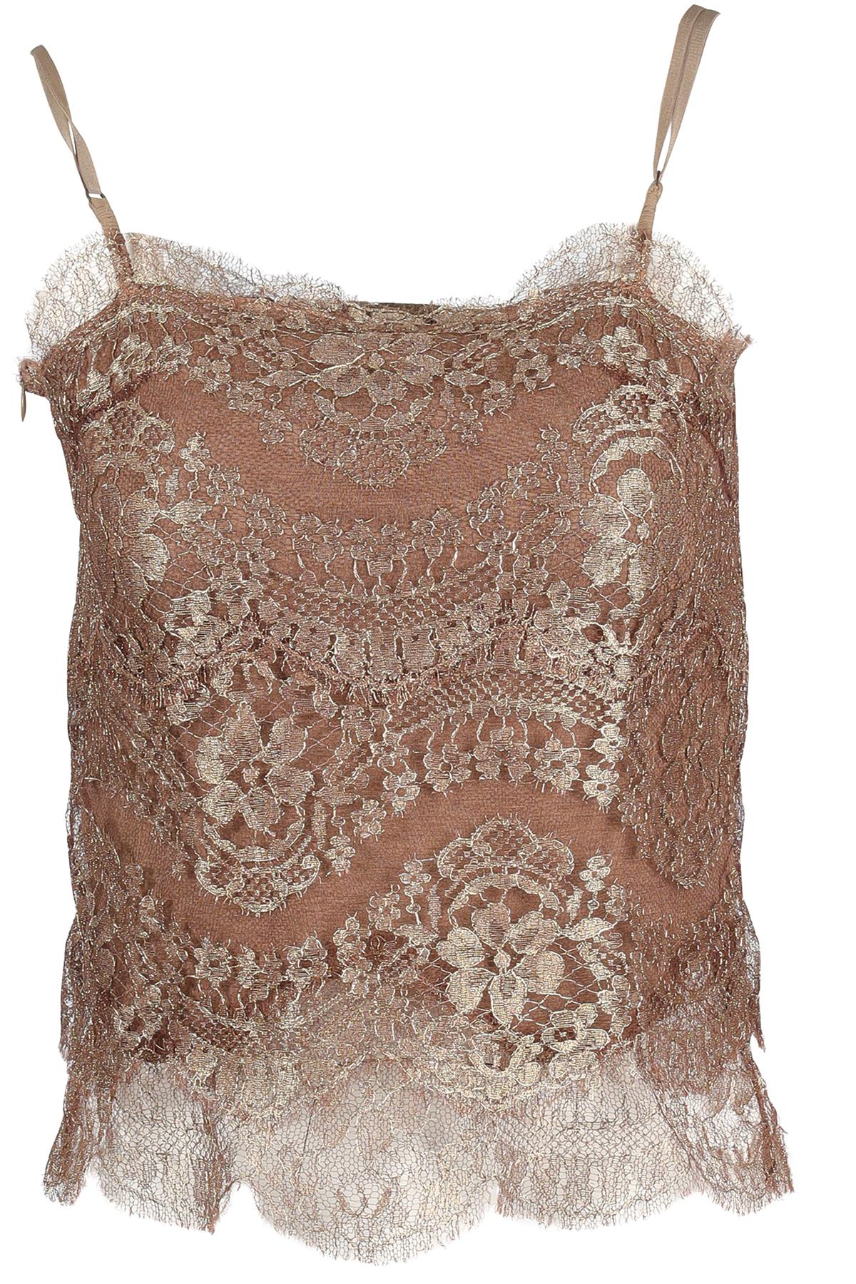 RALPH LAUREN GOLD LACE TOP SMALL