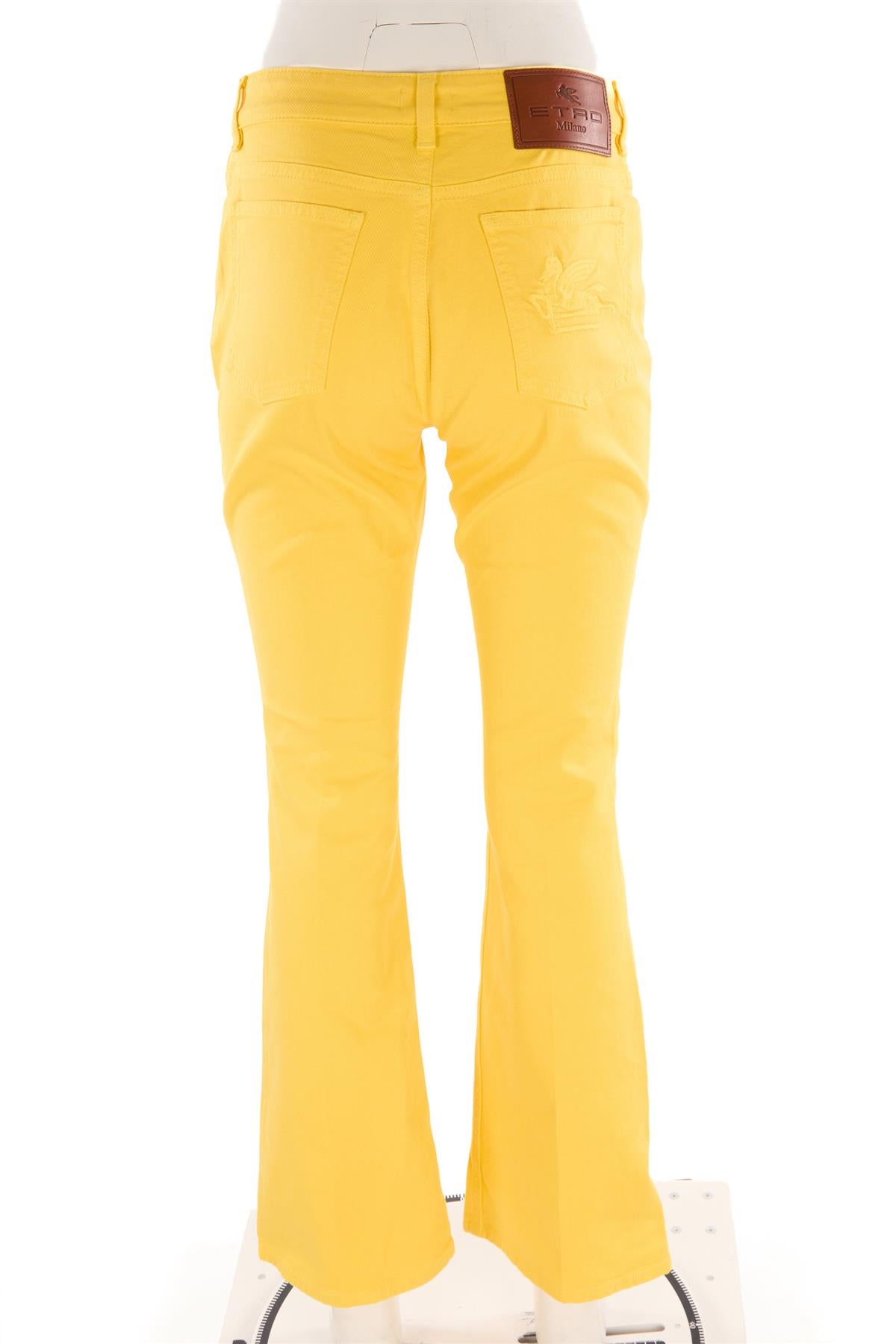 ETRO YELLOW HIGH RISE FLARED JEANS W29 UK 10-12
