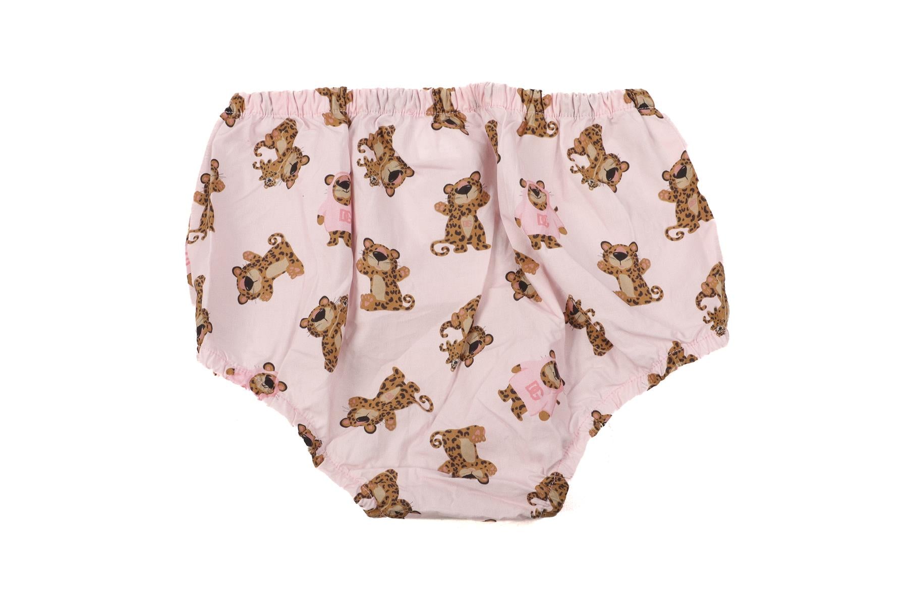 DOLCE & GABBANA PINK BABY GIRLS DRESS AND BLOOMERS SET 9-12 MONTHS