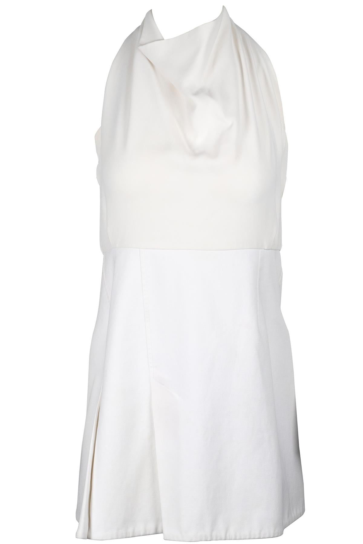 ROLAND MOURET WHITE COTTON MINI DRESS UK 12