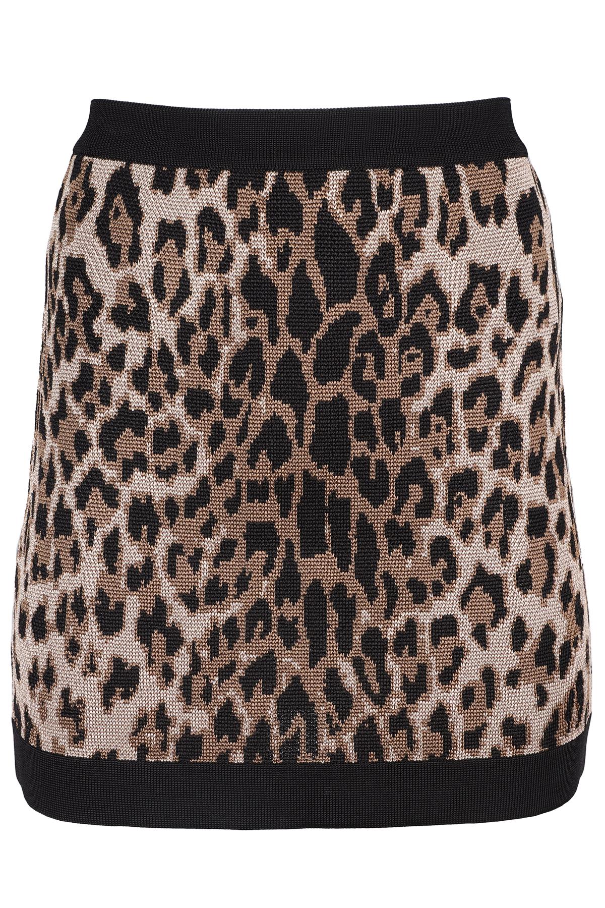 BALMAIN BROWN KNIT MINI SKIRT FR 36 UK 8