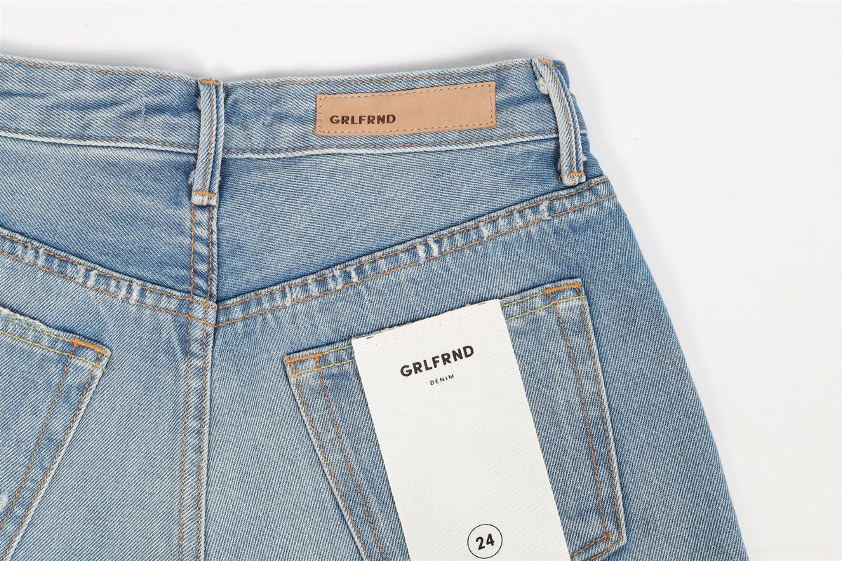 GRLFRND HIGH RISE DENIM SHORTS W24 UK 6