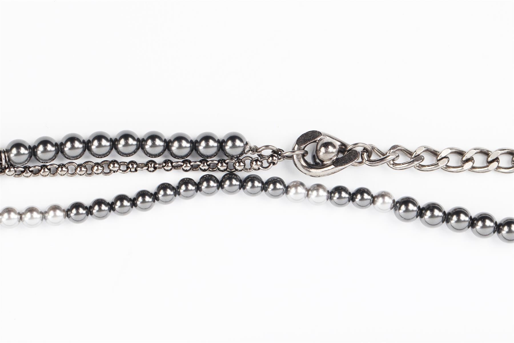 CHANEL GREY 2015 CC CHAIN NECKLACE