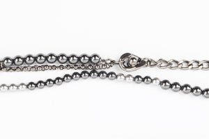 CHANEL GREY 2015 CC CHAIN NECKLACE