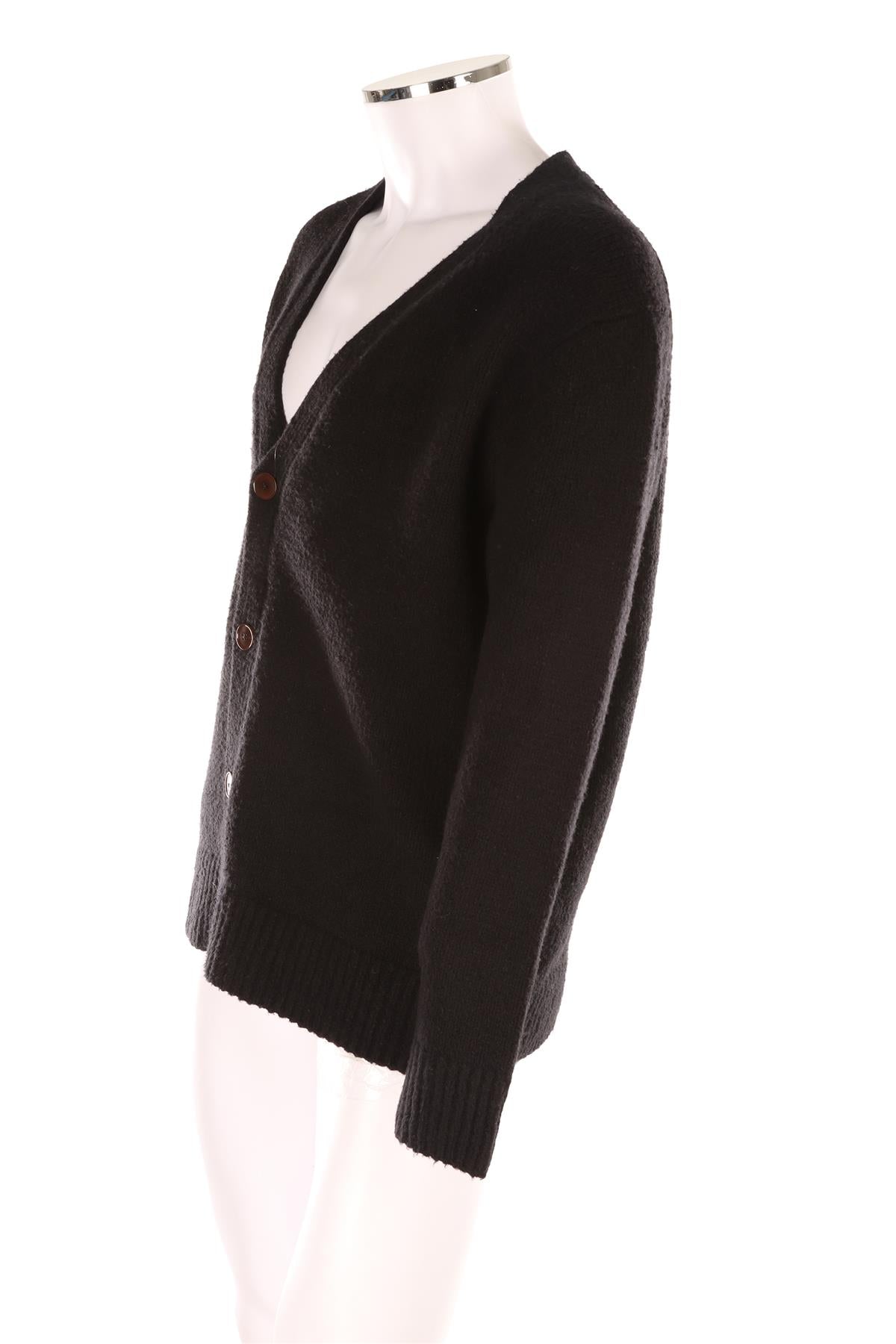 ACNE STUDIOS BLACK MEN'S WOOL CARDIGAN XSMALL