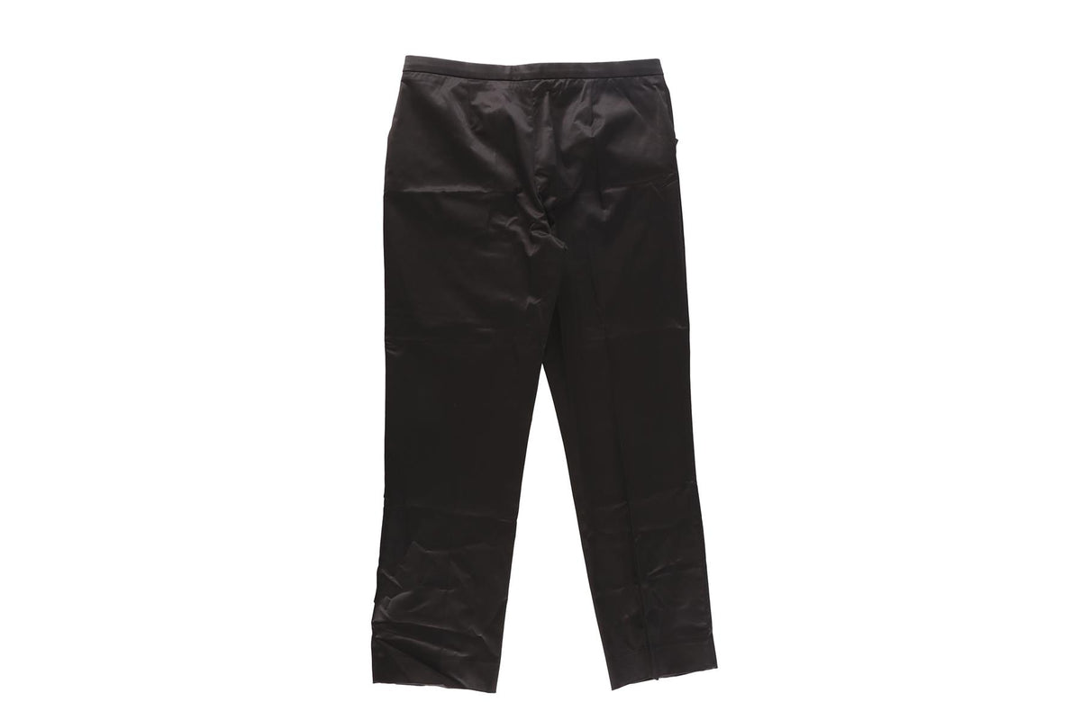 TOTEME BLACK COTTON STRAIGHT LEG PANTS EU 36 UK 8