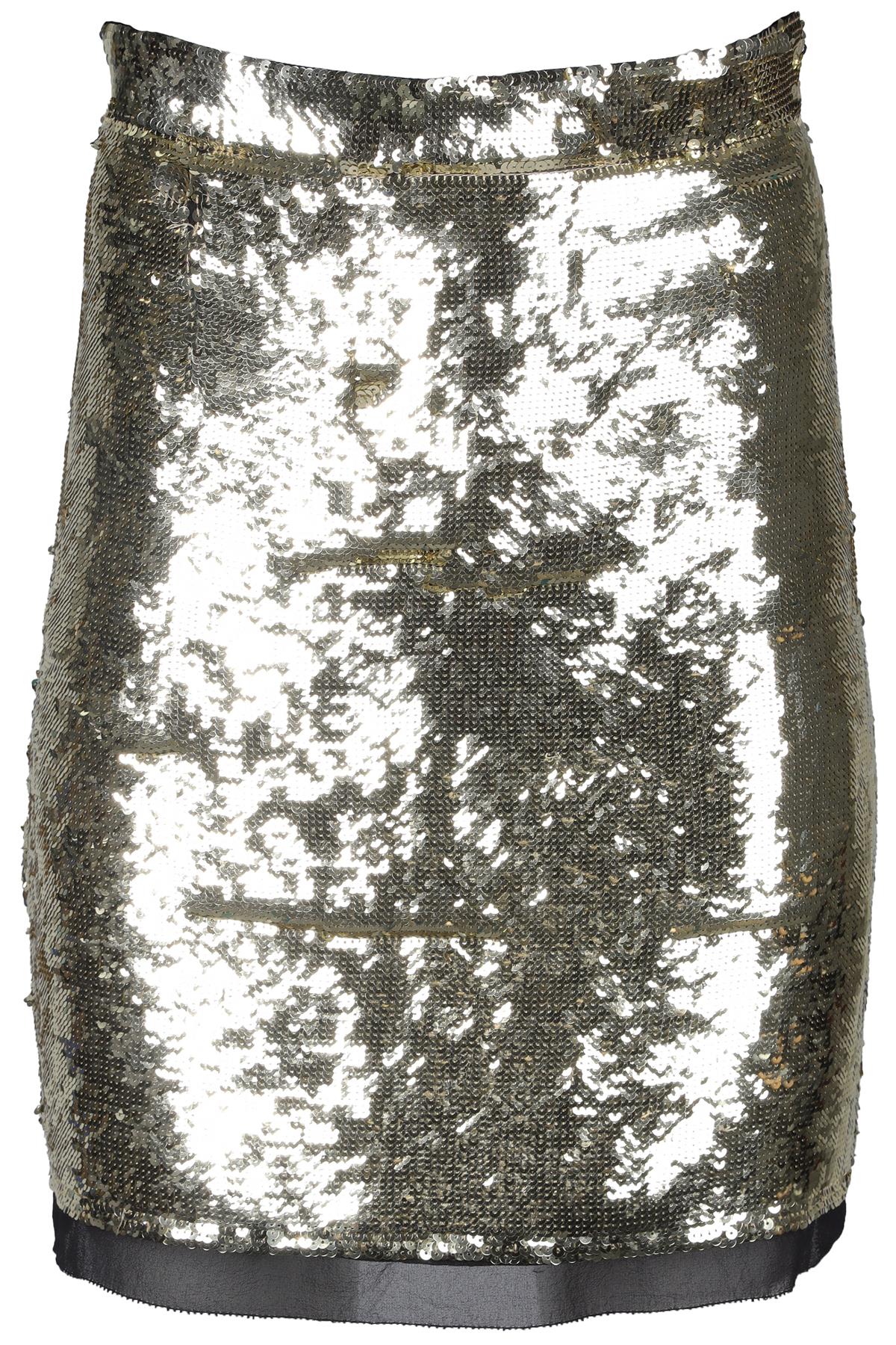 PROENZA SCHOULER GOLD SEQUIN MINI SKIRT US 2 UK 6