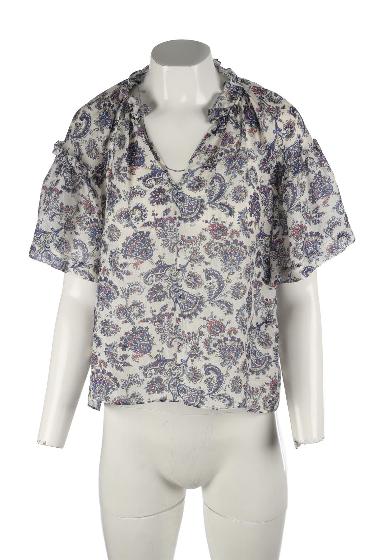 ISABEL MARANT MULTI SILK TOP FR 34 UK 6 US 2