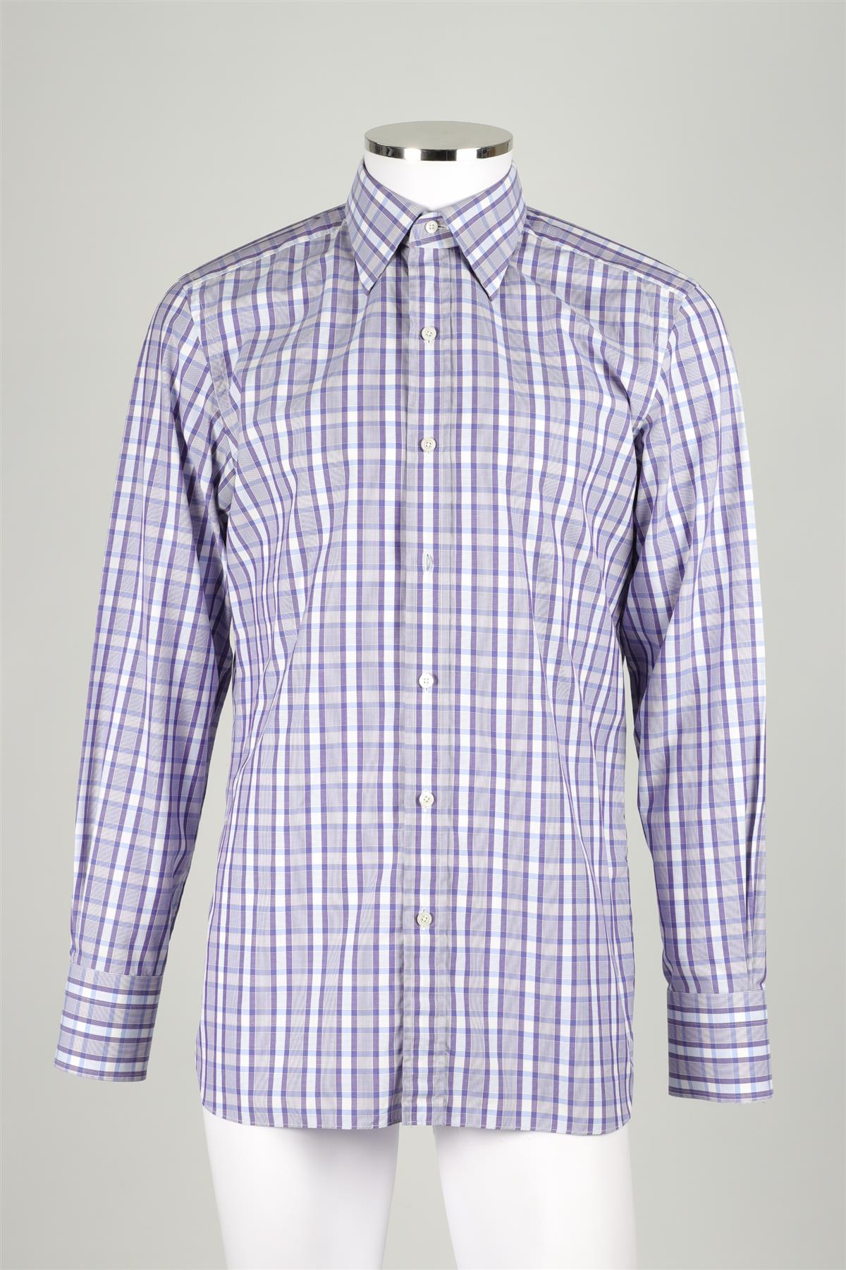 TOM FORD PURPLE MEN'S COTTON SHIRT EU 40 UK 40