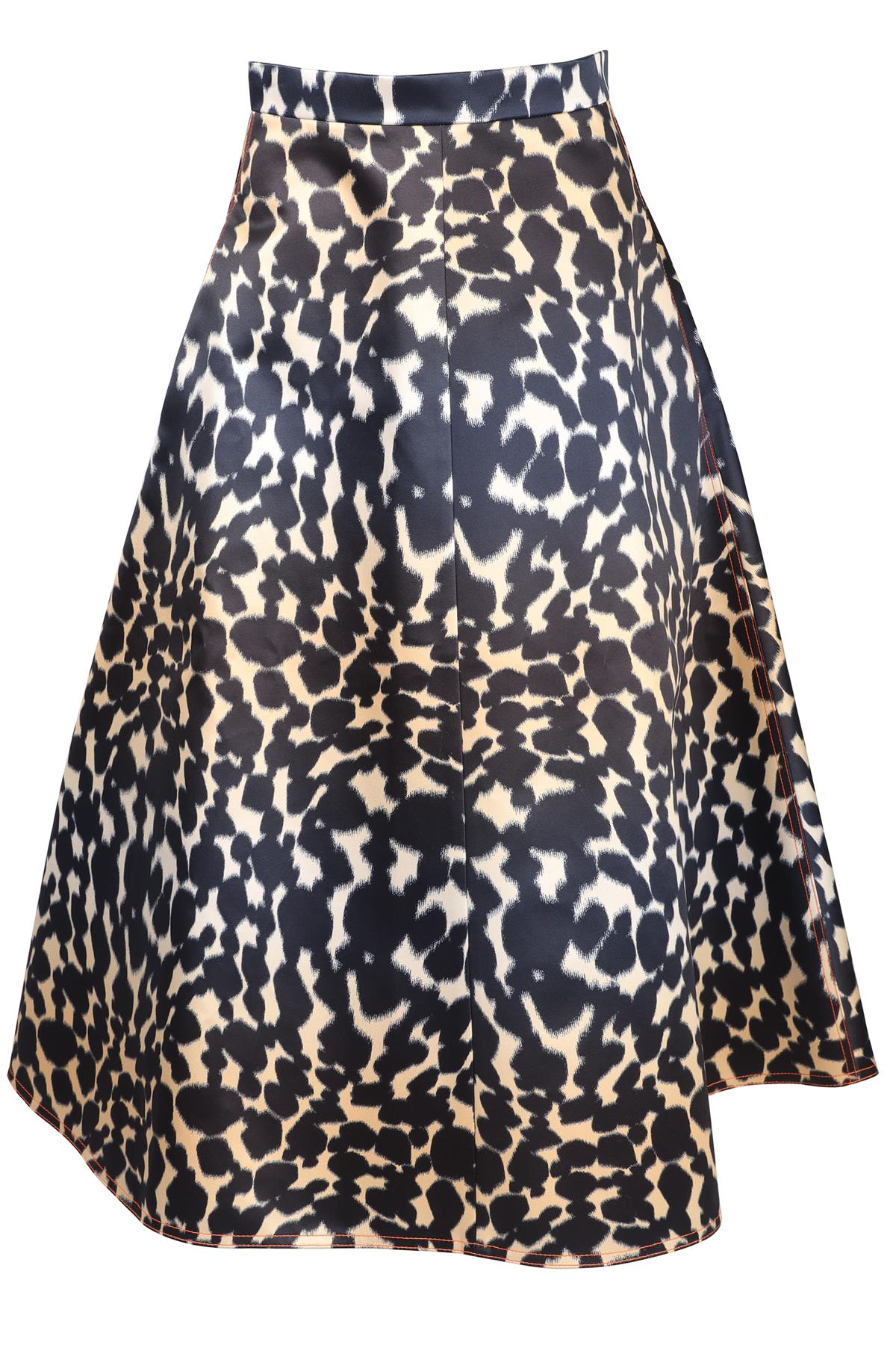 MAISON RABIH KAYROUZ BLACK SATIN MAXI SKIRT FR 36 UK 8