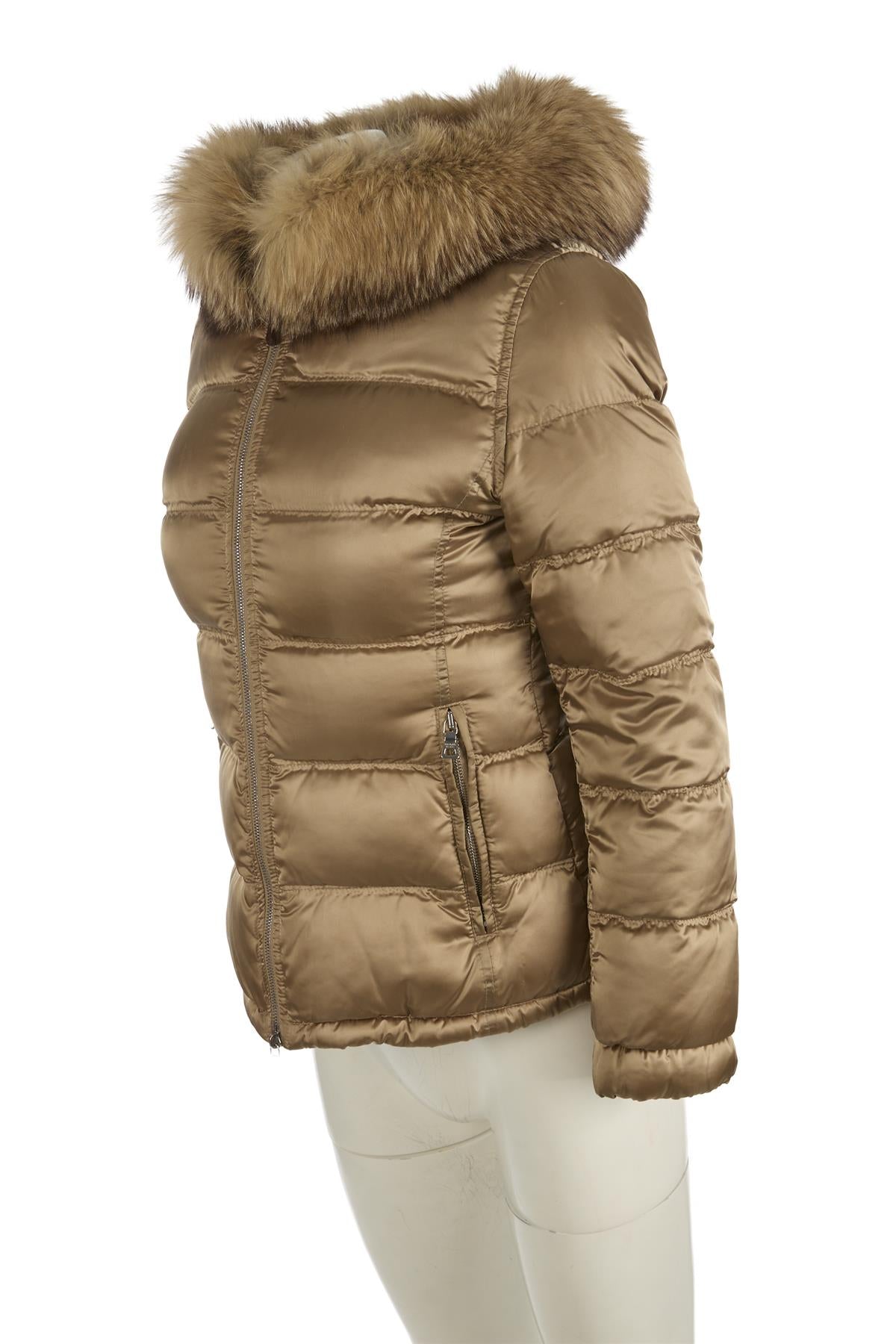 PRADA GOLD PADDED DOWN JACKET IT 38 UK 6
