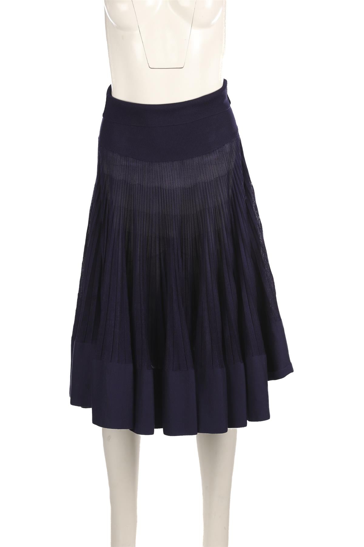 HERMÈS PURPLE SILK MIDI SKIRT FR 36 UK 8