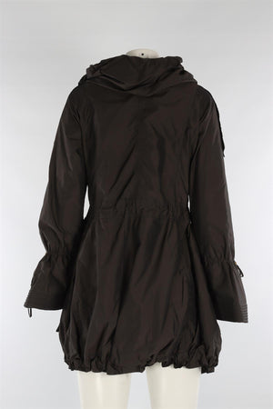 BURBERRY GREEN SHELL COAT IT 36 UK 4