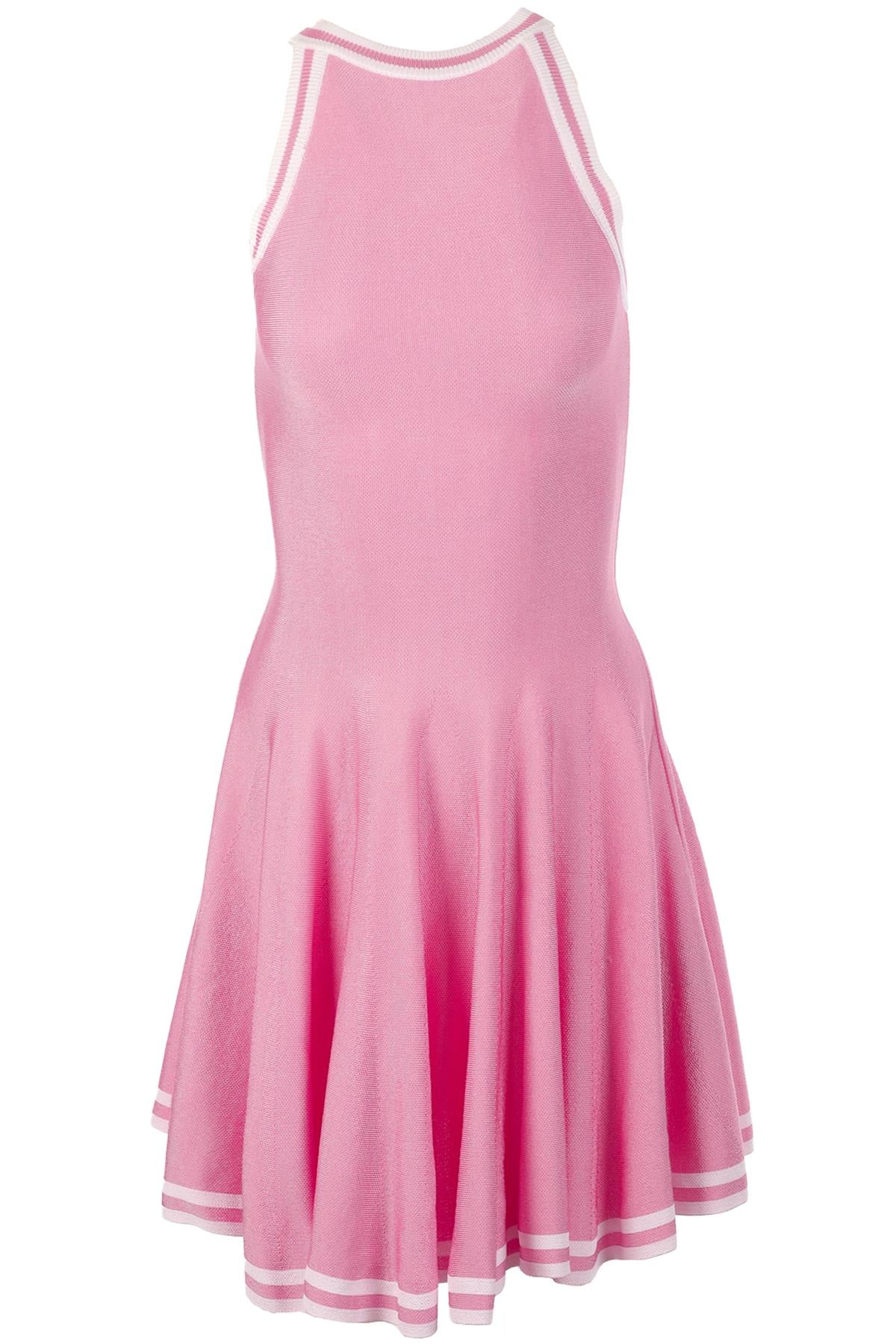 BALMAIN PINK KNIT MINI DRESS FR 36 UK 8