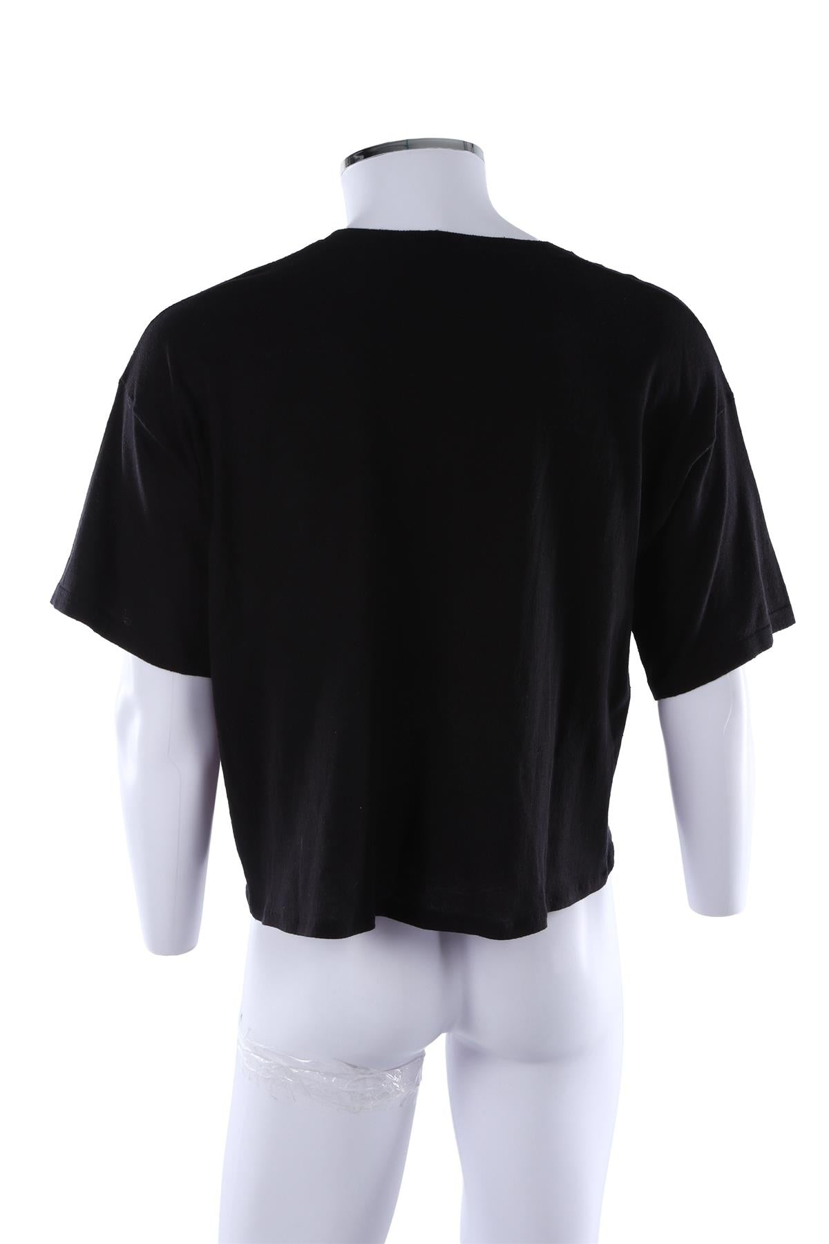 BLACK MEN'S COTTON T-SHIRT