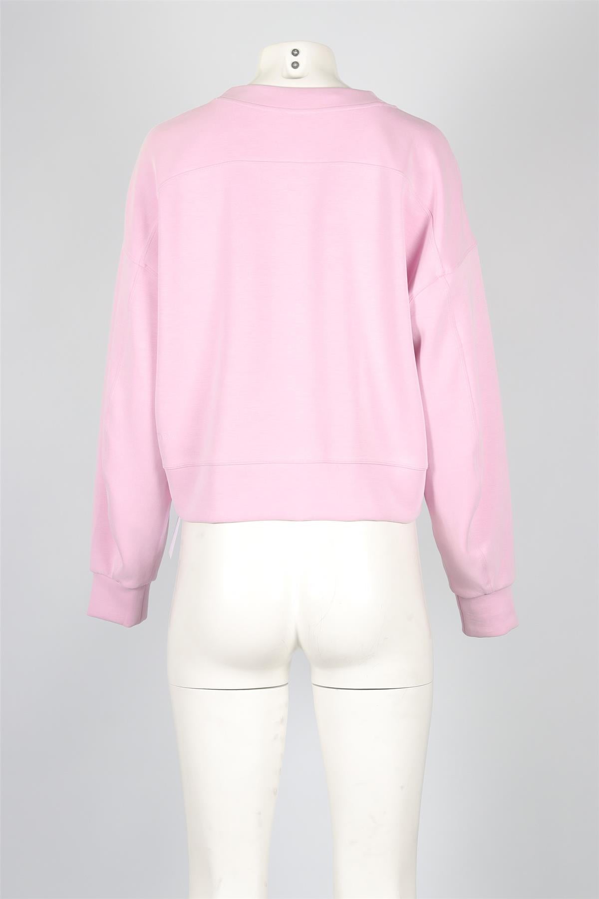 LULULIEMON PINK JERSEY SWEATSHIRT US 8 UK 12