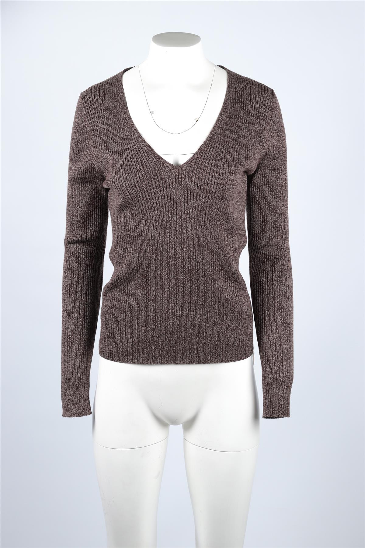 REFORMATION BROWN WOOL JUMPER LARGE
