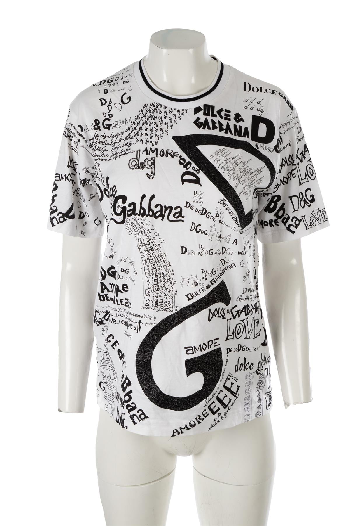DOLCE & GABBANA WHITE COTTON T-SHIRT IT 42