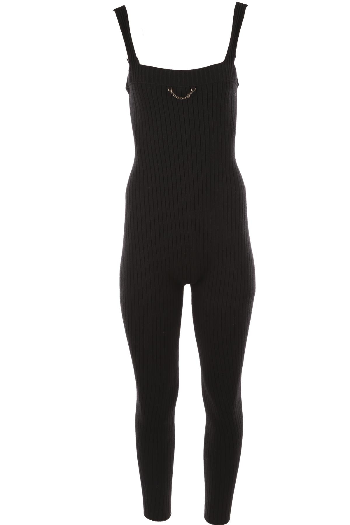 LOUIS VUITTON BLACK WOOL JUMPSUIT SMALL