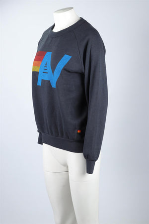 AVIATOR NATION NAVY COTTON SWEATSHIRT SMALL