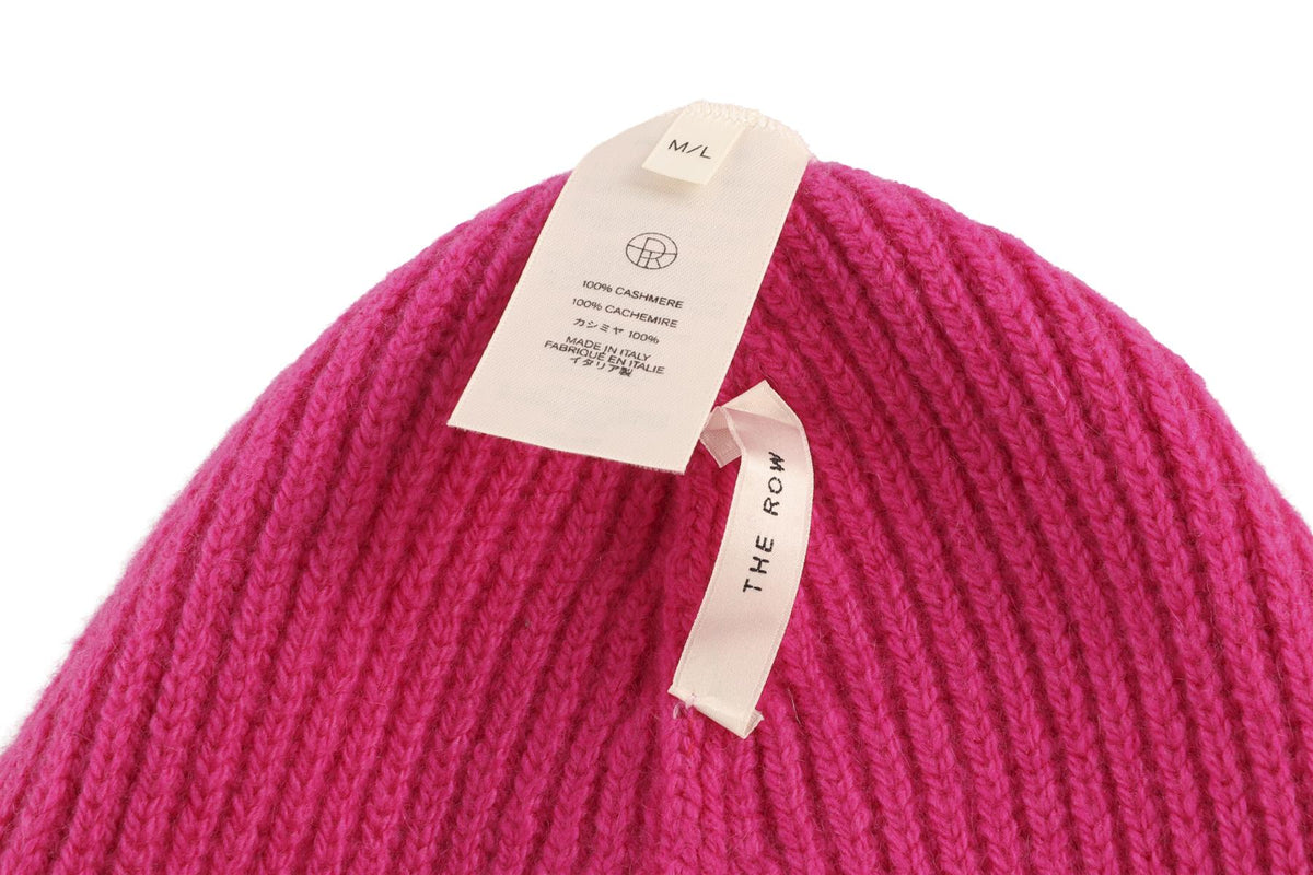 THE ROW PINK CASHMERE BEANIE MEDIUM/LARGE