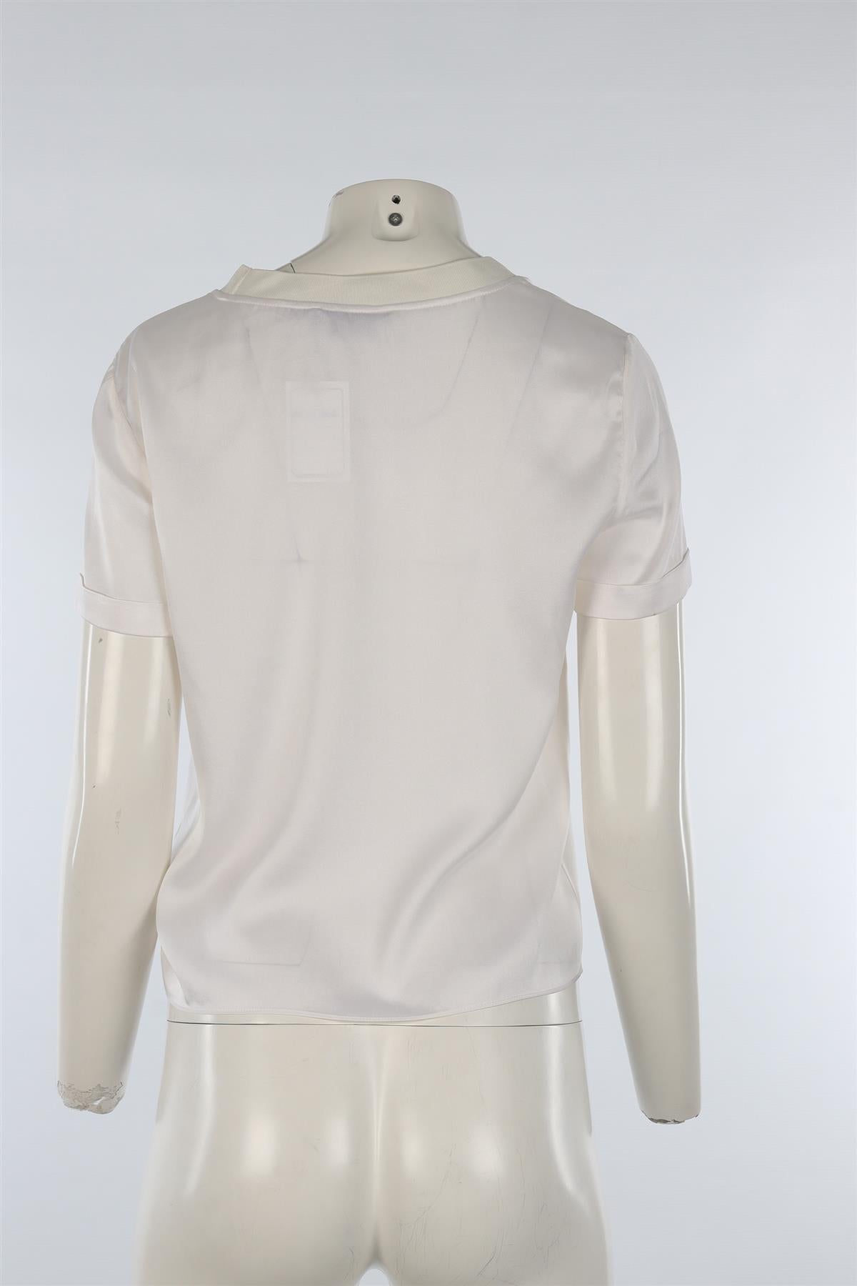 ALICE + OLIVIA WHITE SILK TOP SMALL