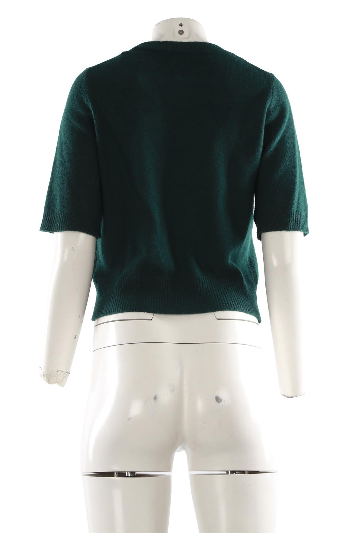 GREEN CASHMERE SWEATER
