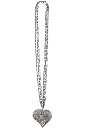 CHANEL GREY 2015 CC CHAIN NECKLACE