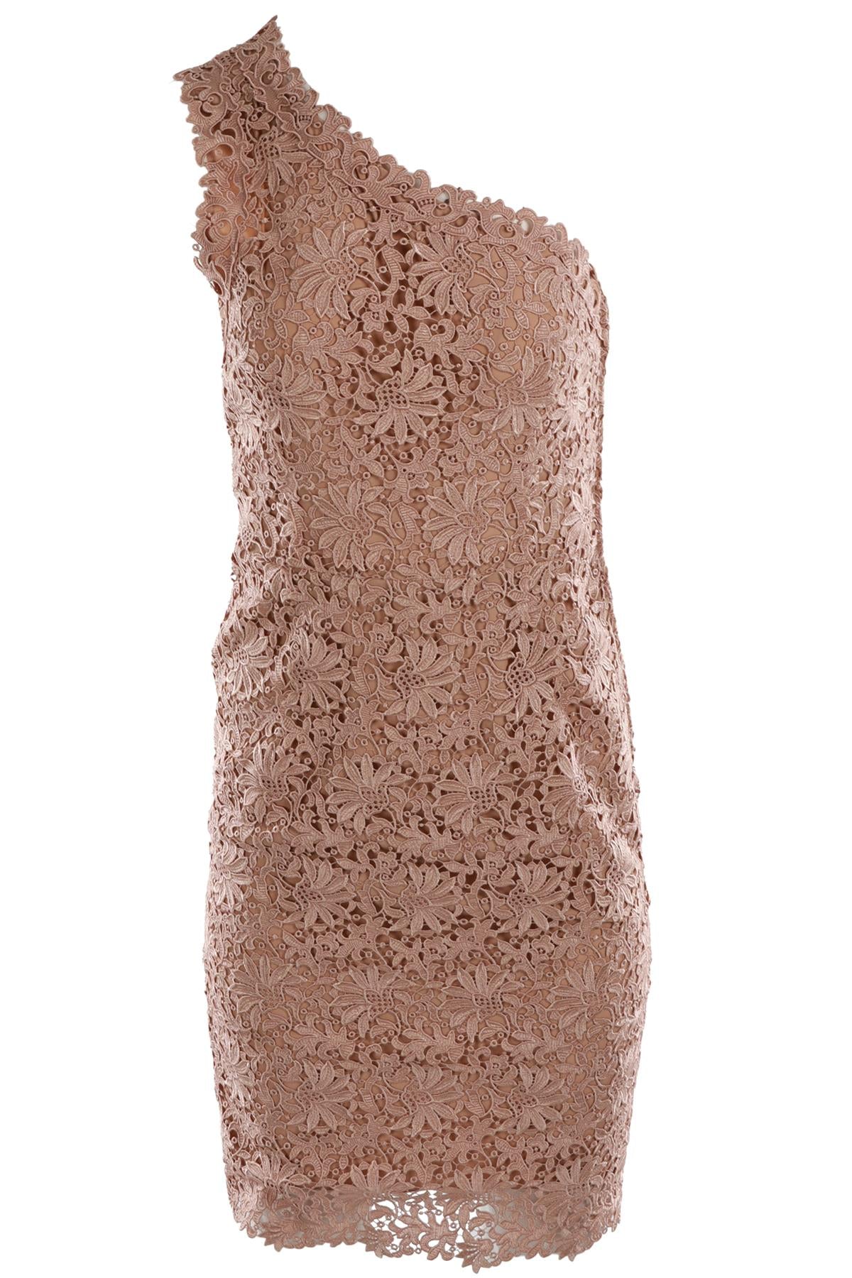 STELLA MCCARTNEY NUDE LACE MIDI DRESS IT 40 UK 8
